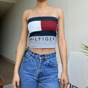 Reworked Tommy Hilfiger tube top❤️